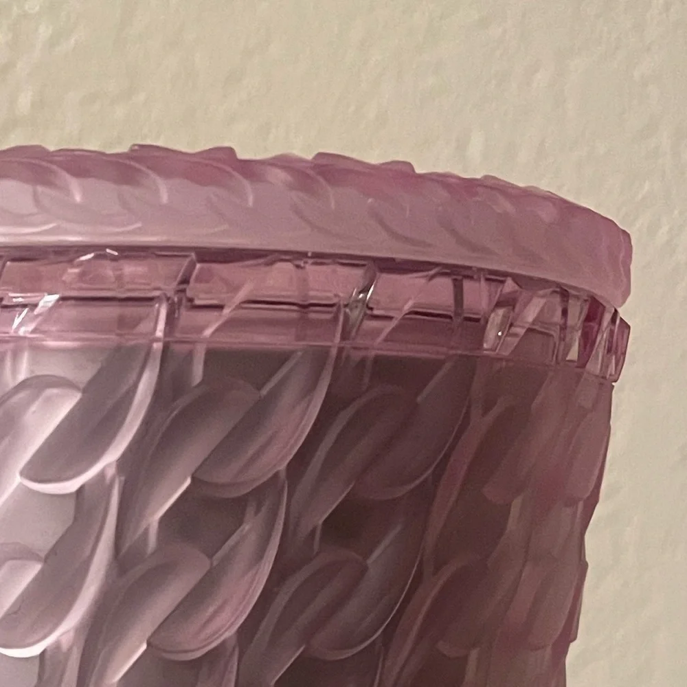 Starbucks Tumbler Light Pink Chain-Link cup 2024 Pastel Matte Cup 16oz